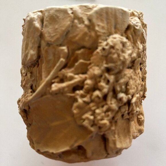 Signed Hayes Parker Sandstone Plaster Votive Candle Holder - Picture 3 of 5